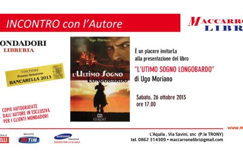 Incontro con l’autore: Ugo Moriano