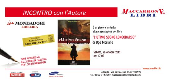 Incontro con l’autore: Ugo Moriano